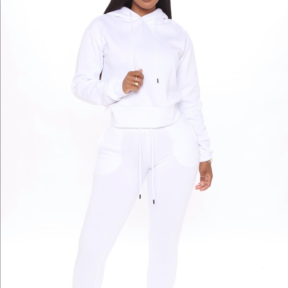 All white jogger